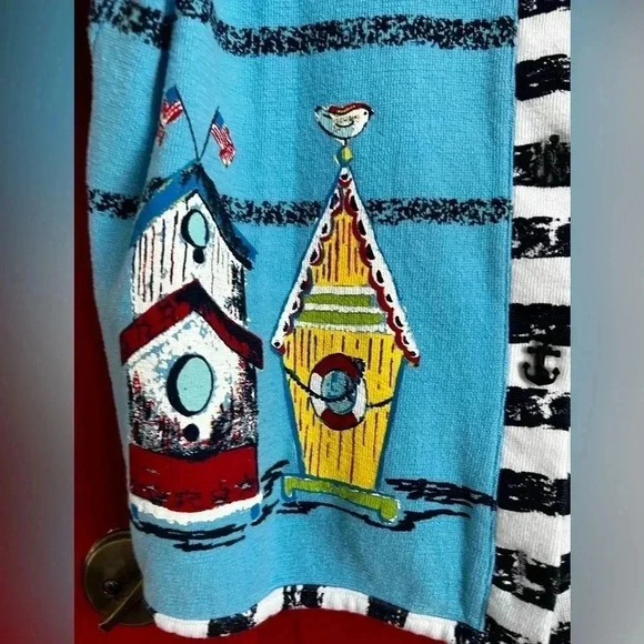 Spartelle sweater‎ cardigan Anchor Nautical Sz Small - Picture 2 of 9